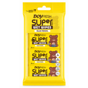 Влажные салфетки Doyfresh Mini жёлтого цвета, 8 шт